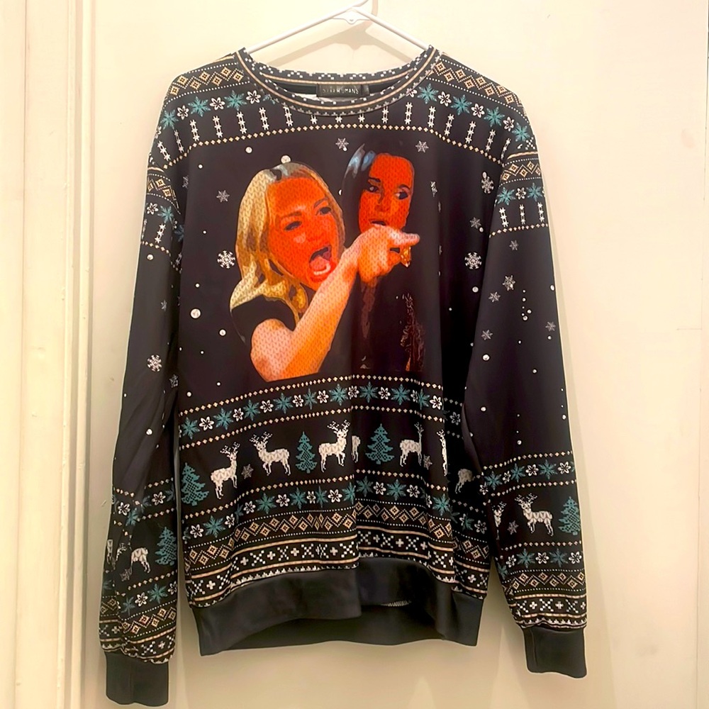 Oversized ugly Christmas sweater size s to l long sleeves graphic print